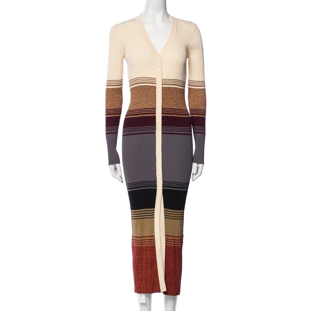 STAUD Shoko Sweater Dress Multicolor Sahara Striped NWT